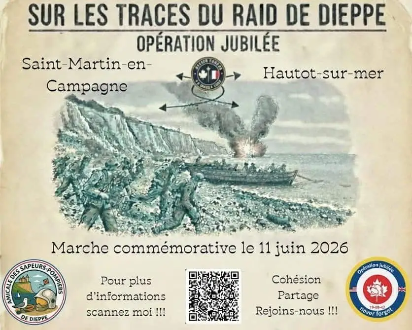 Affiche pour le raid de dieppe 2026